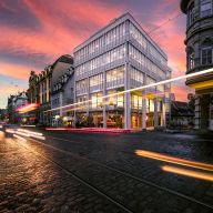 Aufnahme von der Kaiser-Joseph-Straße und Fili in der Abenddämmerung